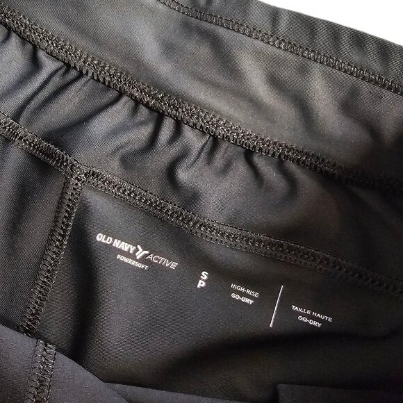Old Navy Womens High Rise Stretch Athletic Shorts, Tie Waist, Black, Size Small - Picture 4 of 6